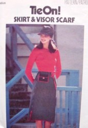 5322 CUTIE 70S DIRNDL POCKET SKIRT,VISOR SCARF PATTERN MD