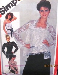 5324 LINED LACY PEPLUM CAMISOLE,BLOUSE,JACKET PATTERN 14,12,10