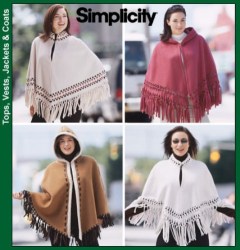 5330 FLEECE/SUEDE PONCHOS,CAPES HOOD OR NOT PATTERN S-L