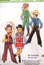 5332 1972 BOYS GIRLS WESTERN VEST,SHIRT,BOTTOMS PATTERN 2