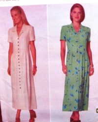 5356 EZ LOOSE LONG BUTTON BACK TIE SS A-DRESS PATTERN 6-16  2 SIZES