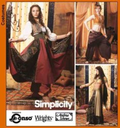 5359 SIMPLICITY BELLY DANCER, GYPSY, HAREM PATTERN ADULT 6-20, GIRLS 7-14 choice uncut