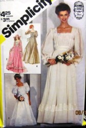5362  Simplicity 1981 GUNNE SAX INSET SS-LS BRIDES/ MAID DRESS PATTERN   12 Uncut 34B