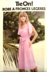 5365 CUTE SS TUBULAR JIFFY DRESS, TIE BELT PATTERN 12,14