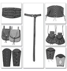 5371 MS MR WRIST BRACER,CORSETS, BELT,POUCH PATTERN S-L,XL-XXXL