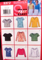 5372 SO EZ JERSEY GIRL SS-LS TOPS LENGTHS PATTERN 20-24