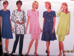 5376 BUTTERICK EZ MATERNITY  FLARE SS DRESS, TUNIC,  SKIRT, KNIT PANTS PATTERN 6-22 3 SIZES CHOICE UNCUT