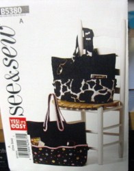 5380 EZ ECONO LARGE LINED HANDLE POCKET TOTE BAGS PATTERN