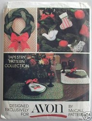 5380 TAPESTRY AVON STOCKING, LINENS, ORNAMENT PATTERN