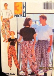 5385 EZ UNISEX BAGGY JOGGER PANTS 3 PC  PATTERN XS-M