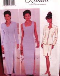 5389 BUTTERICK SLIT LINED DRESS LENGTHS, SMART JACKET PATTERN 6-10,12-16 CHOICE