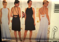 5422 LINED HALTER/BACK STRAP FLARE DRESS LENGTHS PATTERN 12-22