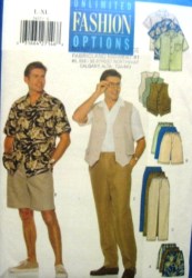 5437 MALE VEST,SS SHIRT, SHORTS,PANTS PATTERN XS-M,L-XL