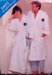 5452 HIM & HER UNISEX WRAP ROBE LENGTHS, BELT PATTERN XS-XL