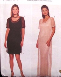 5455 BUTTERICK EZ PULLOVER STRAIGHT -A -DRESS LENGTHS, UNDERDRESS PATTERN 14-22