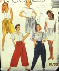5456 91 EZ SPLIT SKIRT 3 LENGTHS, PANTS LENGTHS PATTERN 14
