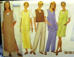 5468 Butterick EZ PULLOVER VEST, JUMPER LENGTHS, TUNIC, BOTTOMS PATTERN-  6-10 OR 18-22 uncut CHOICE