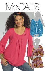 5469 McCalls SASSY PEASANT PULLOVER TUNIC TOP PATTERN XS-M, L-XL choice uncut