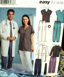 5472 EZ UNISEX SCRUB TOPS,JACKET LENGTHS,PANTS,TIE PATTERN L-XL