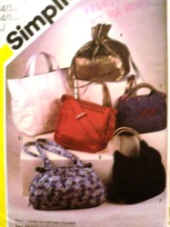 5476 SIMPLICITY 6 SIZED FASHION BAGS QUILTED/  SUEDE/ LEATHER/ LINENS PATTERN