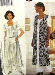 5481 EZ UNLINED LONG DUSTER,PANTS,SS TOP PATTERN 14-24