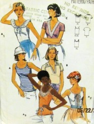 5486  BUTTERICK JERSEY GIRL SS/ STRAPPY KNIT T-SHIRT TOPS PATTERN  6,8 OR 10 OR   12, 14