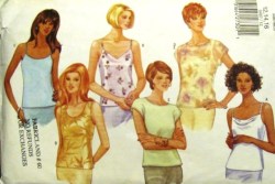 5487 Butterick  EZ STRAPPY/ CAP SLEEVE TOPS PATTERN  6-10 or 12-16,18-22 choice 