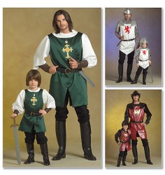 5500 MR /KID KNIGHT, PRINCE, SAMURAI MEDIEVAL PATTERN 3-8,S-XL