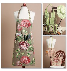 5506 BUTTERICK POCKET APRONS, SLEEVES,HAT, TOTE PATTERN S-L
