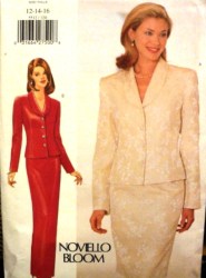 5512 Butterick  LINED SHORTER COLLAR JACKET, SKIRT LENGTHS PATTERN 18-22; 12-16 or 6-10 Uncut Choice