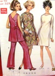 5514 68 EVE BACK WRAP DRESS,TOP SLVS OR NOT, PANTS PATTERN 10