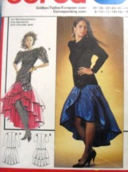 5525 ASYMMETRIC DROP WST FLOUNCE OR NOT SASSY DRESS PATTERN 8-16