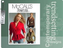 5529 MCCALLS UNLINED FIT WRAP PEPLUM JACKET, BELT PATTERN 6-14