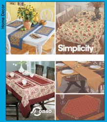 5530 SIMPLICITY TABLE RUNNERS, TABLECLOTHS, PLACEMATS, CHAIR CUSHIONS PATTERN
