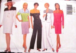 5547 EZ UNLINED SS-LS CONTRAST JACKET,SKIRT,PANTS PATTERN 14-24