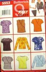 5553 SO EZ STRETCH KNIT PULLOVER TOPS SLVS OR NOT PATTERN 18-22