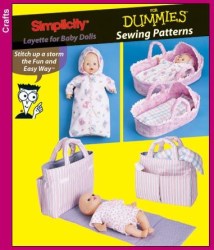 5554 SIMPLICITY DOLLS 12- 22'' CLOTHING, LINENS, UNDIES, BAG PATTERN