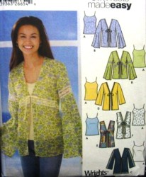 5557 6 BIAS CAMI TOPS,CARDIGAN,VEST TWIN SET PATTERN 4-10