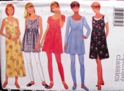 5561 EZ MAT BABY DOLL TIED DRESS,TOP, LEGGINGS PATTERN 8-24 3 SZ