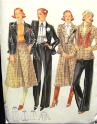 5565 70s FIT LAPEL JACKET,DIRNDL PLEAT SKIRT,PANTS PATTERN 8