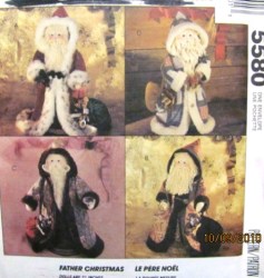 5580 Mccalls  4  21'' FATHER CHRISTMAS VICTORIAN DOLLS, HOOD COAT PATTERN uncut