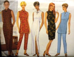 5585 BUTTERICK SO EZ MANDARIN DRESS 3 LENGTHS, TUNIC, PANTS PATTERN 12-16