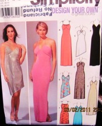 5587 DESIGN YR STRAPPY SLIP DRESS 3 LENGTHS KNIT PATTERN 12-18