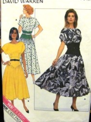 5599 EZ LONG MIDRIFF KIMONO SS FLARE DRESS LENGTHS PATTERN 6-10