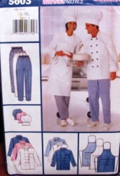 5603 EZ CHEF 2 BRSTD JACKET,APRON,PANTS,HAT UNISEX PATTERN XS-MD