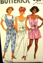 5604 BUTTERICK PULL ON DROP WAIST TAPER- FLARE JUMPSUIT LENGTHS PATTERN 6-10 UNCUT