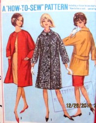 5612 1964 BACK BELT/COLLAR OR NOT COAT LENGTHS PATTERN 12
