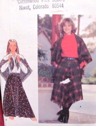 5619 BIAS FRINGE OR NOT A-SKIRT, FRINGE SCARF 70S PATTERN 28''WST
