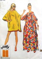 5628 1973 BOXY CAFTAN MINI-MAXI PATTERN SM-XL