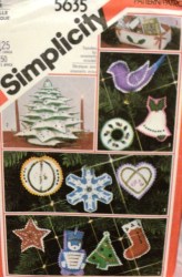 5635 SIMPLICITY FELT XMAS ORNAMENT, TREE CENTREPIECE,  CARDHOLDER PATTERN